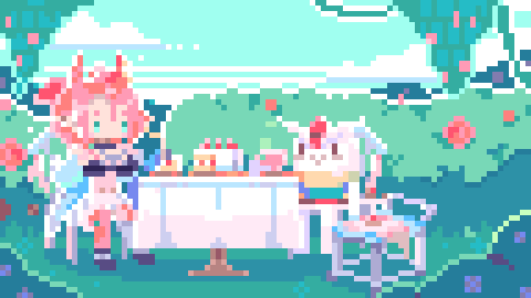 Retro Scene for @StrawberryCake